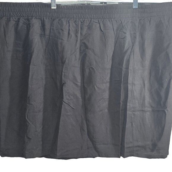 TORRID LINEN HI WAISTED MINI SKIRT | 17726096 | PLUS 5X | BLACK - Picture 3 of 6